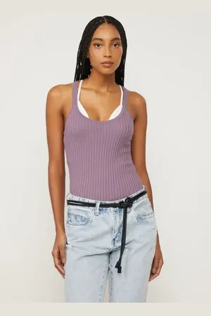 Animale Regata De Tricot Rib Nadador Lilas Dusk