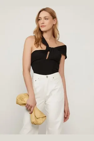 Animale Blusa De Tricot Preta Com Torcao No Bust Preto