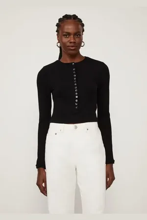 Animale Blusa Manga Longa Textura Preta Preto