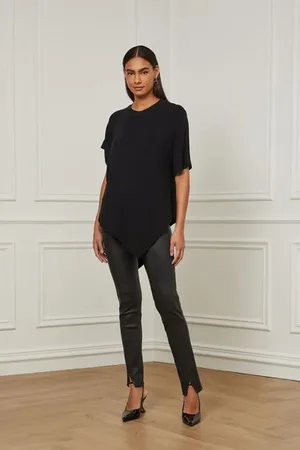 Animale Blusa De Malha Com Ponta Assimétrica Preto Preto
