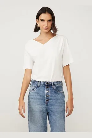 Animale Blusa Ampla De Malha Off Com Manga Off