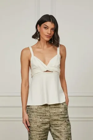 Animale Blusa De Malha Detalhe Decote Com Cut e Dobratura No Busto Off
