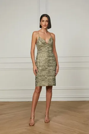 Animale Vestido Curto De Jacquard Amarelo