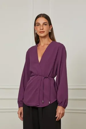 Animale Kimono De Crepe Roxo Plum Roxo Plum