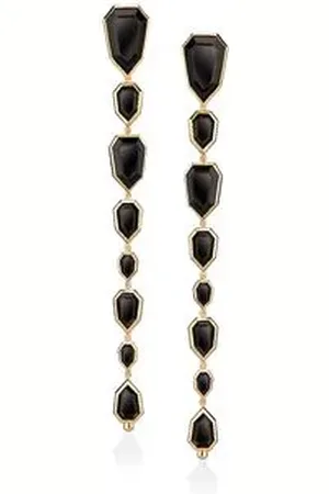 Animale Brinco Art Pedras Oa C Quartzo Negro