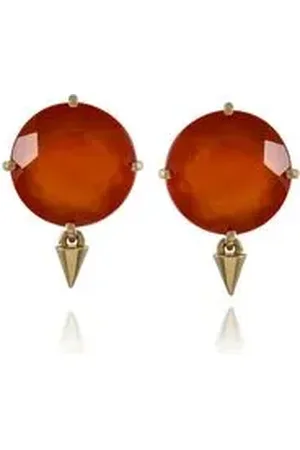 Animale Brinco Shapes Redondo Amarelo CCalcedonia Laranja