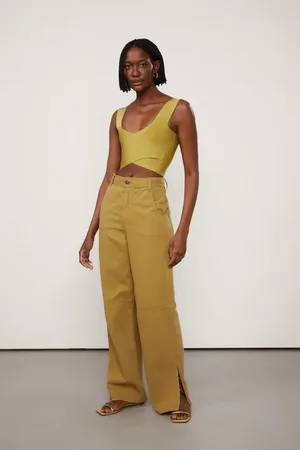 Animale Top De Tricot Faixa Cruzado Basic Dourado Dourado