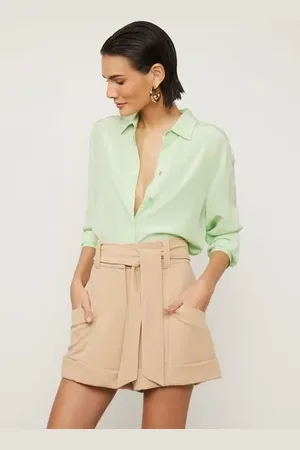 Animale Short De Malha Bege Com Bolso Cargo Bege Gergelim