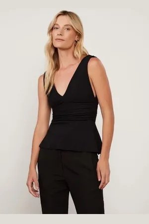 Animale Blusa De Malha Bandage Com Decote v Preto