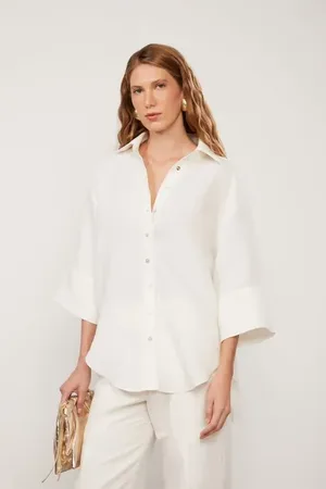 Animale Camisa Oversized De Linho Off Off
