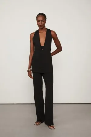Animale Calca Pantalona De Tricot Preta Preto