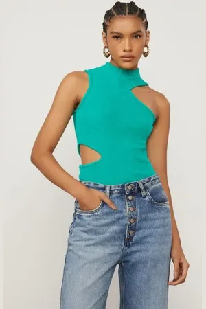 Animale Blusa Vazada De Tricot Verde Simply Verde Simply