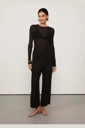 Animale Calça De Crepe Carrot Preta Preto