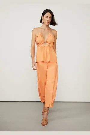 Animale Blusa De Alcinha Com Detalhe Costas Lara Laranja Aura