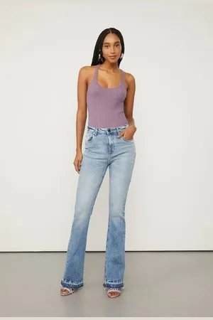 Animale Calça Jeans Boot Basic Midi Barra Desfei Jeans Claro