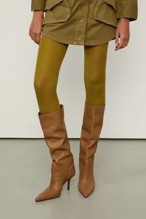Animale Meia Calça De Ribana Verde Figo