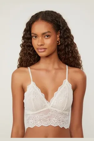 Animale Top Triangulo De Renda Bege Sand
