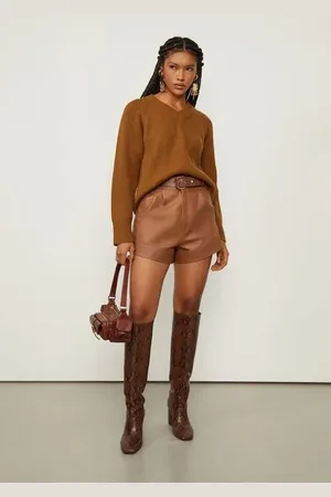 Animale Pull De Tricot Com Gola v Marrom Biscoito