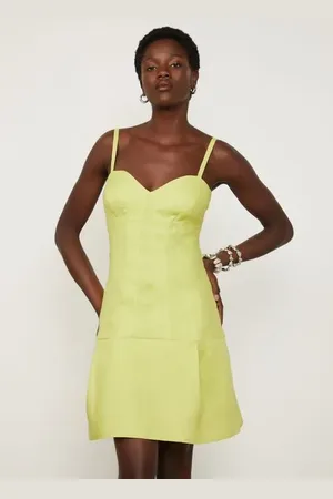 Animale Vestido Curto De Alcinha Com Recortes Amarelo Brosse