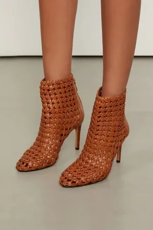 Animale Ankle De Couro Tresset Caramelo