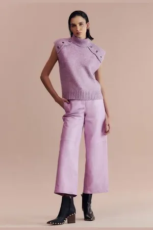 Animale Pull De Tricot Com Detalhe Ilhós Lilas Flash