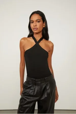 Animale Body De Tricot Com Decote Cruzado Preto