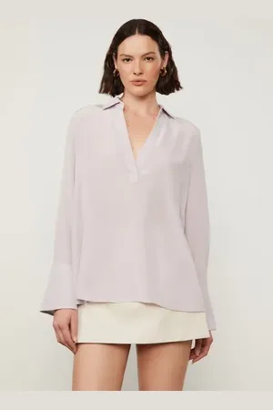 Animale Camisa De Seda Polo Lilás Lilas Flash