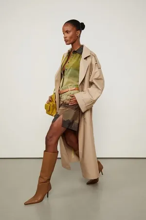 Animale Casaco Trench Coat Oversized Nude Marzipam