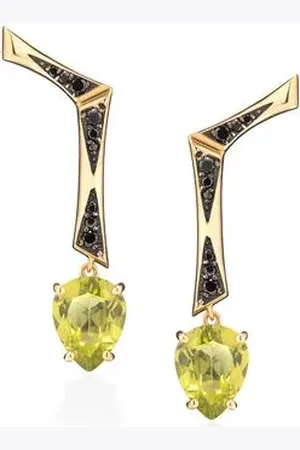 Animale Brinco Bamboo Style Oa CPeridotoDiam Black