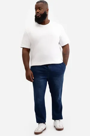 C&A Calça jogger jeans plus size azul