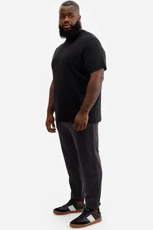C&A Calça jogger masculina de moletom básica plus size cinza