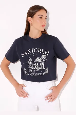 C&A Camiseta de algodão santorini mindset azul