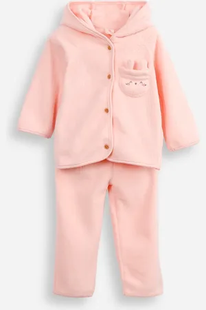 C&A Conjunto infantil longo de moletom coelhinho rosa
