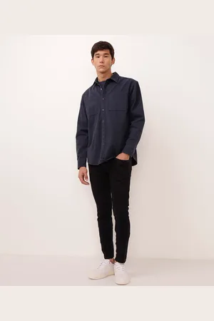 C&A Calça jeans slim comfort cintura média azul escuro