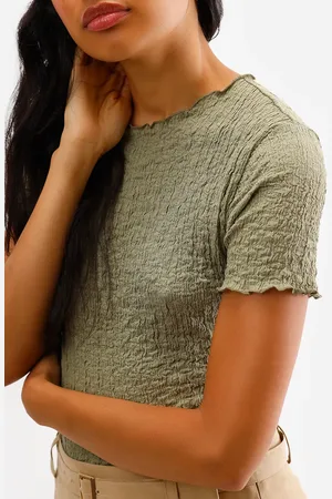 C&A Blusa manga curta texturizada
