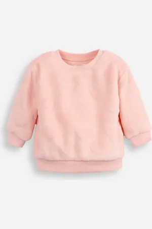 C&A Blusão de fleece infantil coração rosa