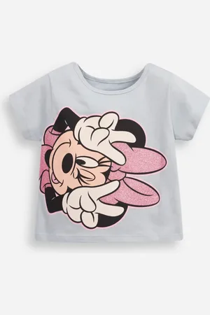 C&A Camiseta de algodão infantil minnie azul
