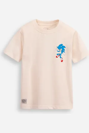 C&A Camiseta de algodão infantil sonic bege