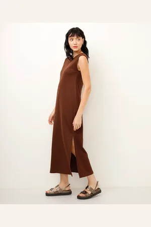 C&A Vestido longo de algodão com fendas