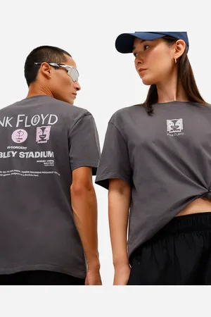C&A Camiseta masculina de algodão pink floyd cinza