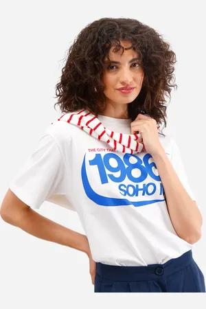 C&A Camiseta feminina de algodão soho