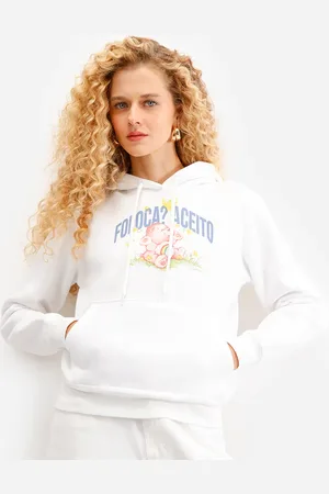 C&A Blusão feminino de moletom com capuz ursinhos carinhosos