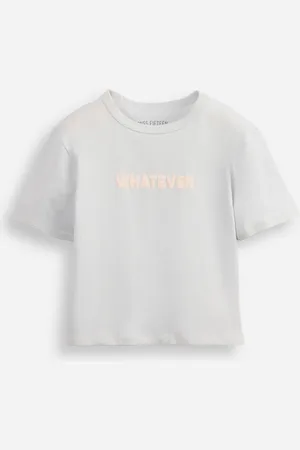 C&A Camiseta de algodão juvenil whatever azul