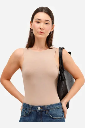 C&A Regata básica feminina de viscose alongada bege