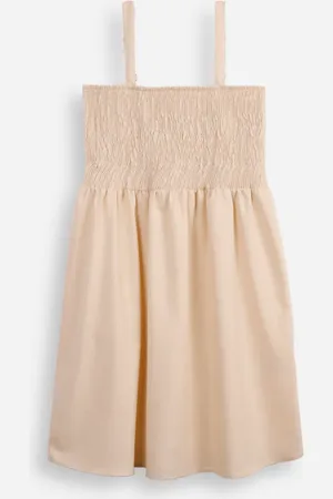 C&A Vestido com linho juvenil com lastex