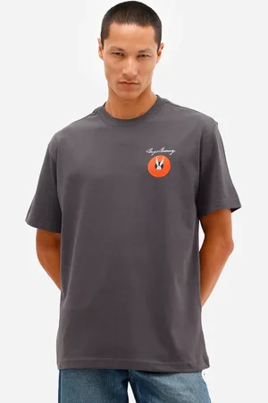 C&A Camiseta masculina de algodão looney tunes cinza