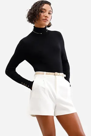 C&A Blusa gola alta manga longa botões