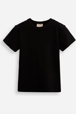 C&A Blusa de algodão juvenil canelada preta