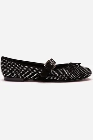 C&A Sapatilha boneca com strass e lacinho oneself preta