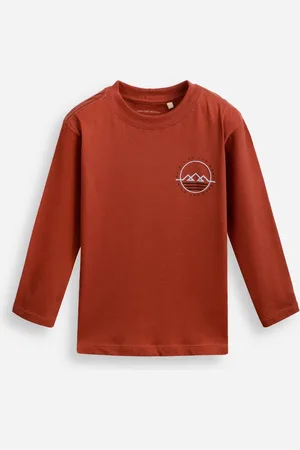 C&A Blusa de algodão infantil manga longa marrom